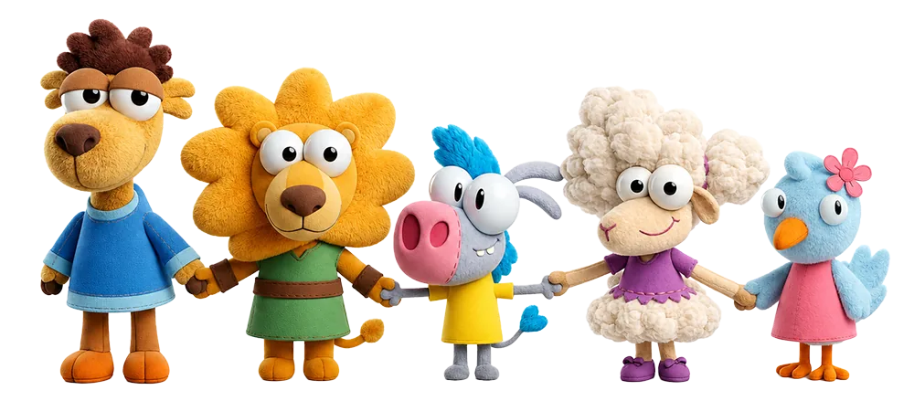 Turma do Jujumentinho em estilo pelúcia